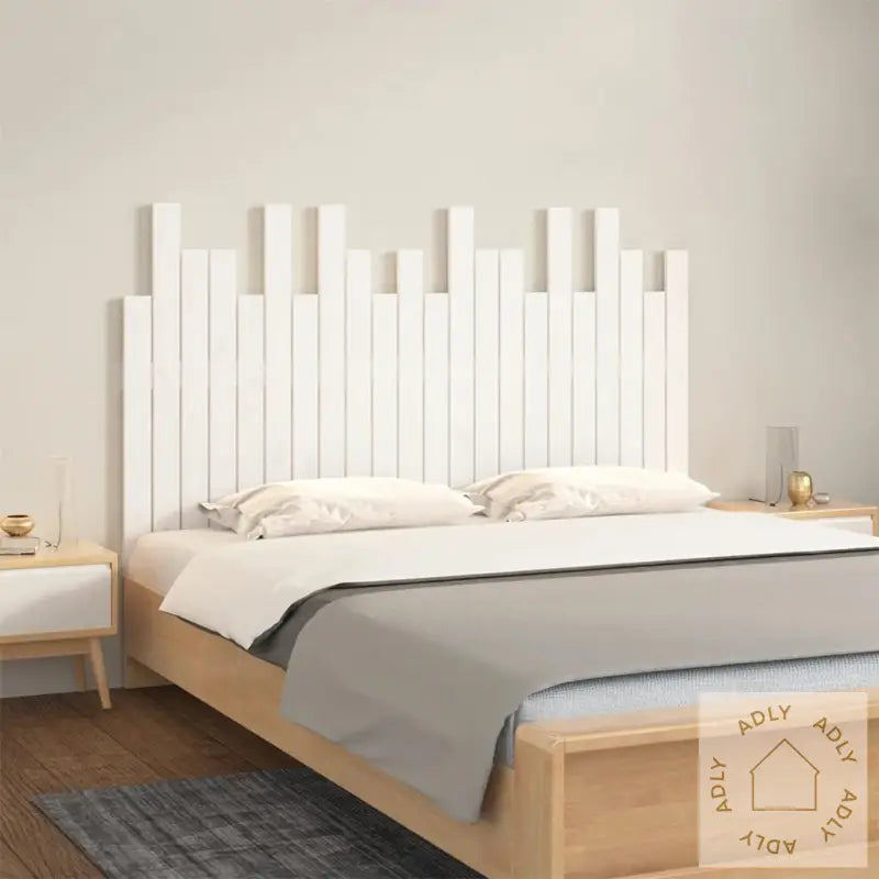 Veggmontert Sengegavl Hvit 140X3X80 Cm Heltre Furu