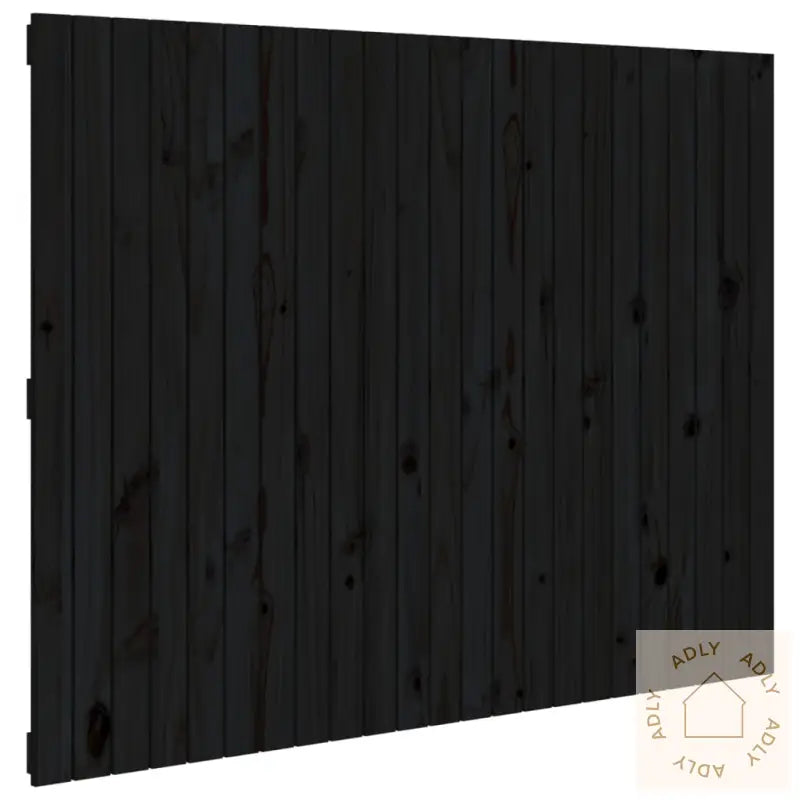 Veggmontert Sengegavl Svart 146,5X3X110 Cm Heltre Furu