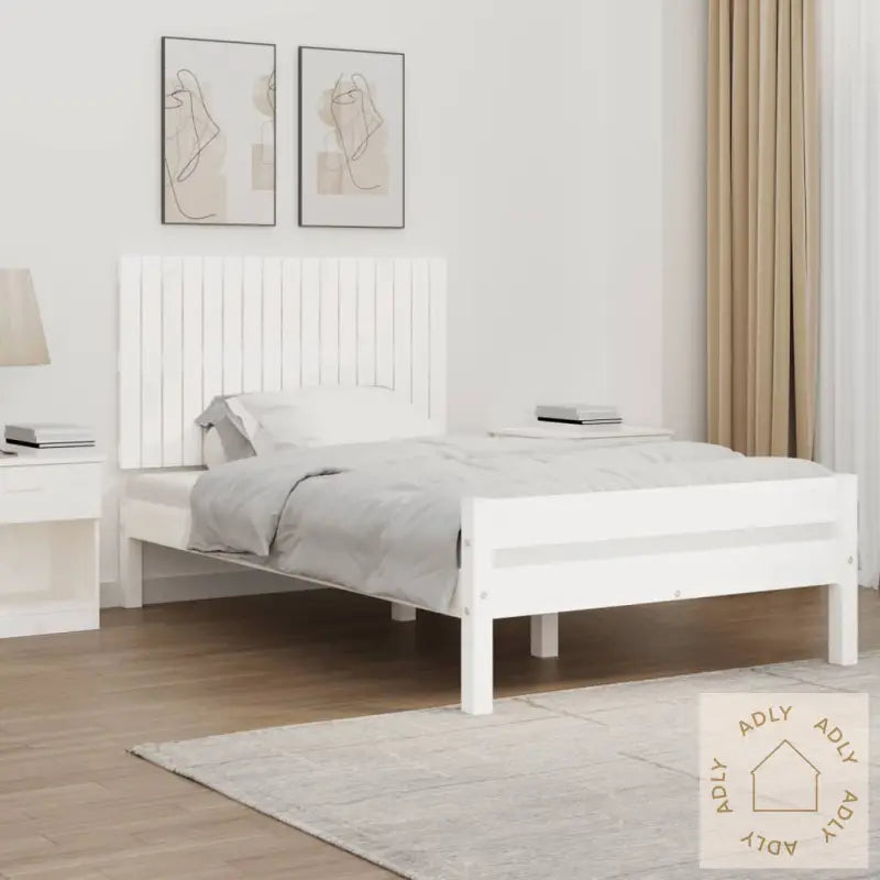 Veggmontert Sengegavl Hvit 108X3X60 Cm Heltre Furu