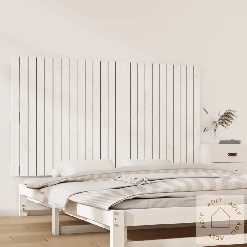 Veggmontert Sengegavl Hvit 159,5X3X90 Cm Heltre Furu