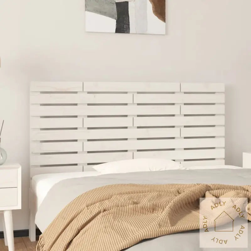 Veggmontert Sengegavl Hvit 156X3X63 Cm Heltre Furu