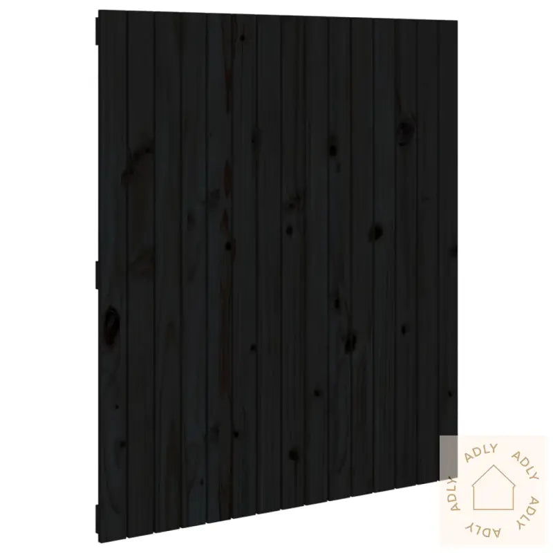 Veggmontert Sengegavl Svart 95,5X3X110 Cm Heltre Furu