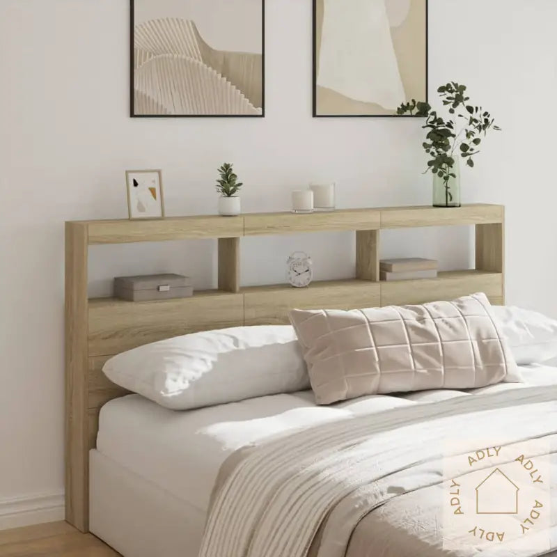 Hodegavl Skap Med Led Sonoma Eik 180X17X102 Cm