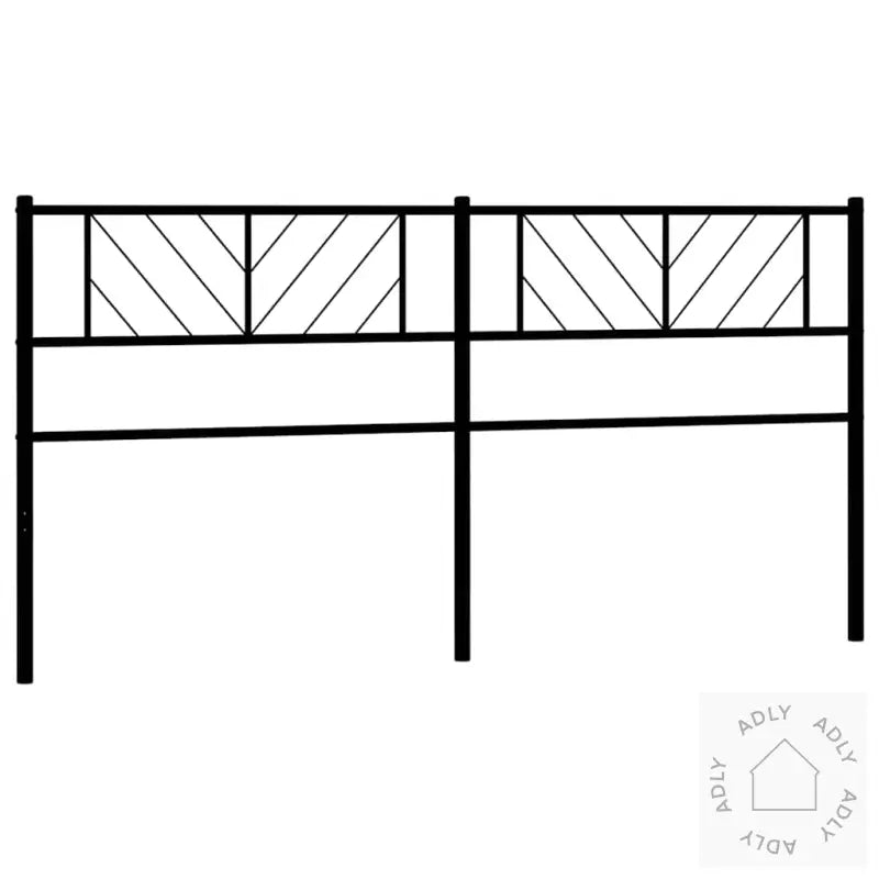 Sengegavl I Metall Svart 193 Cm