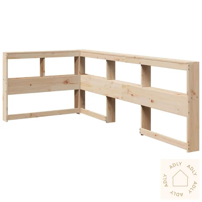 Bokhylle Sengegavl L-Formet 90 Cm Heltre Furu