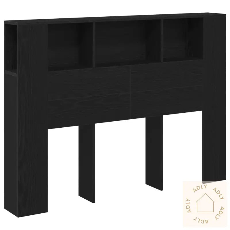 Svart Eik Hodegjerde Kabinett - 140X19X104,5 Cm - Laget Av Ingeniørtre