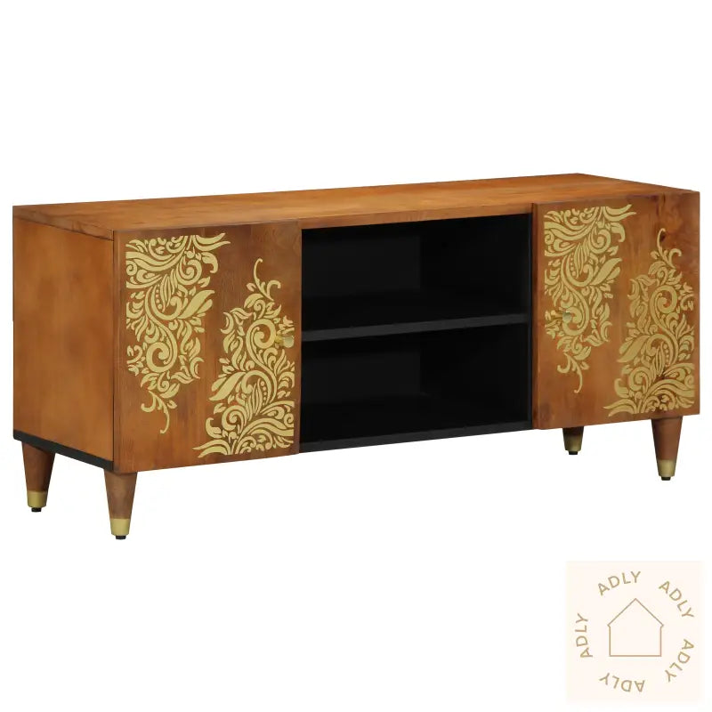 Tv Benk 105X33X46 Cm Solid Tre Mango