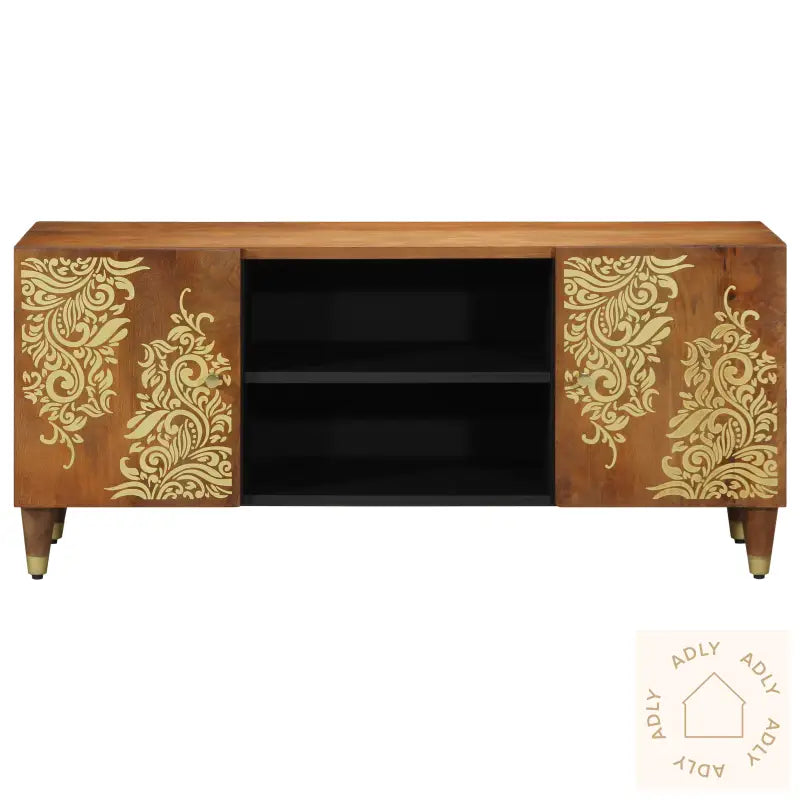Tv Benk 105X33X46 Cm Solid Tre Mango