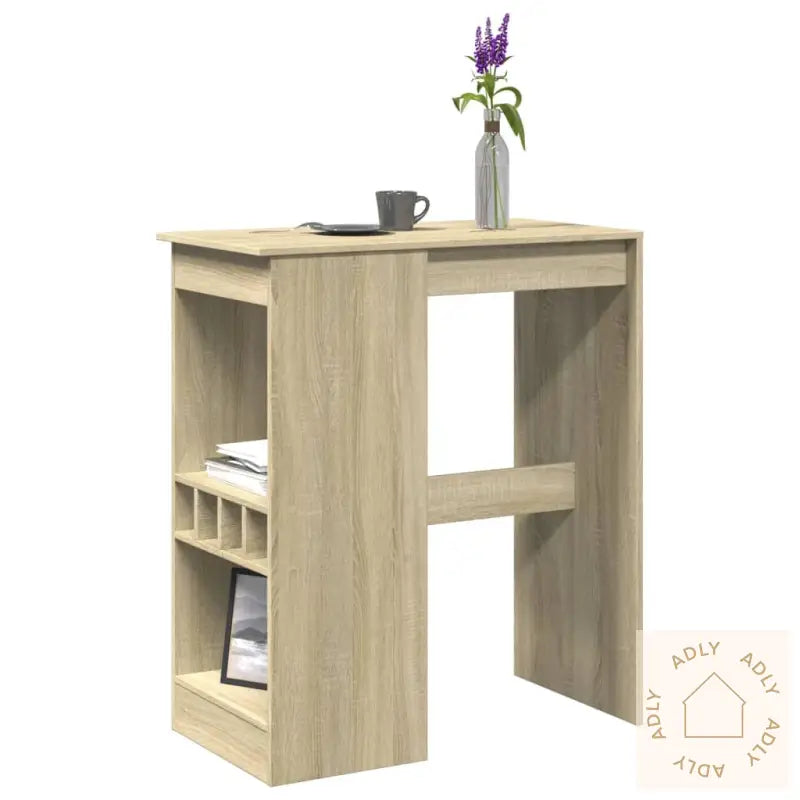 Barbord Med Stativer Sonoma Eik 90X47,5X103,5 Cm Konstruert Tre