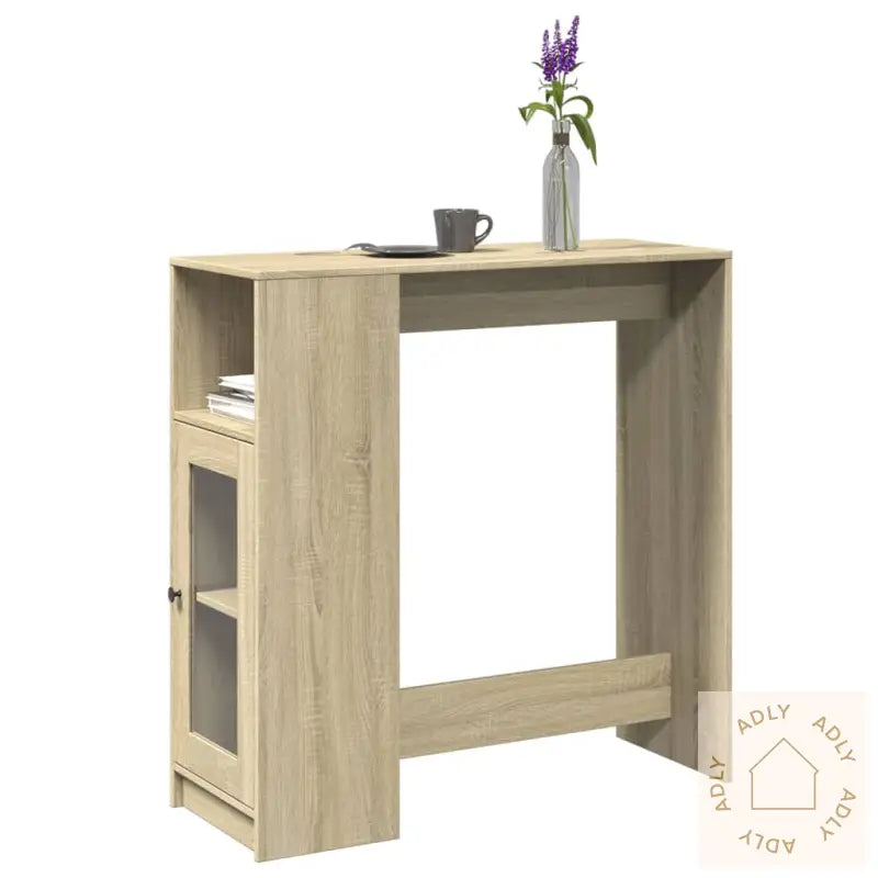 Barbord Med Stativer Sonoma Eik 101X40X103,5 Cm Konstruert Tre