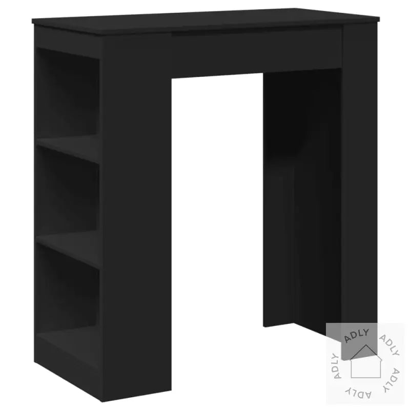 Barbord Med Stativer Svart 95X47X103,5 Cm Konstruert Tre