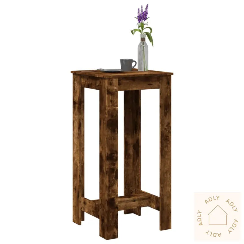 Barbord Røkt Eik 51X50X103,5 Cm Konstruert Tre