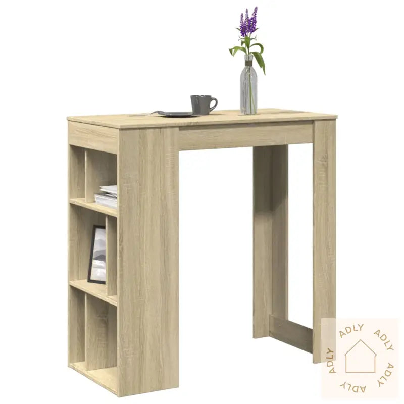 Barbord Med Stativer Sonoma Eik 102X50X103,5 Cm Konstruert Tre