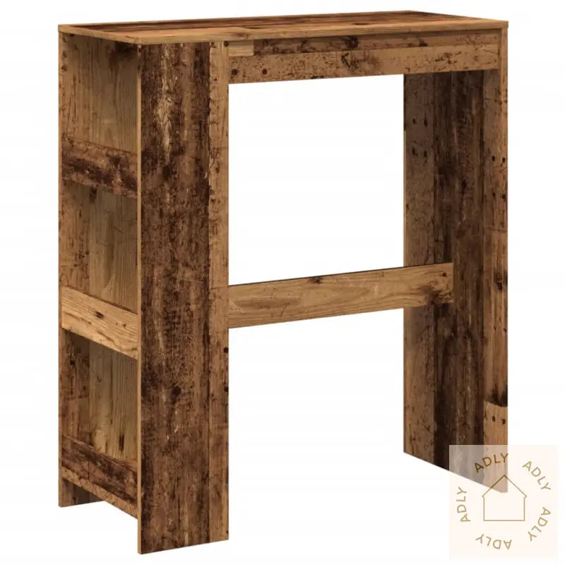 Barbord Med Stativer Gammelt Tre 90X40X103,5 Cm Konstruert Tre