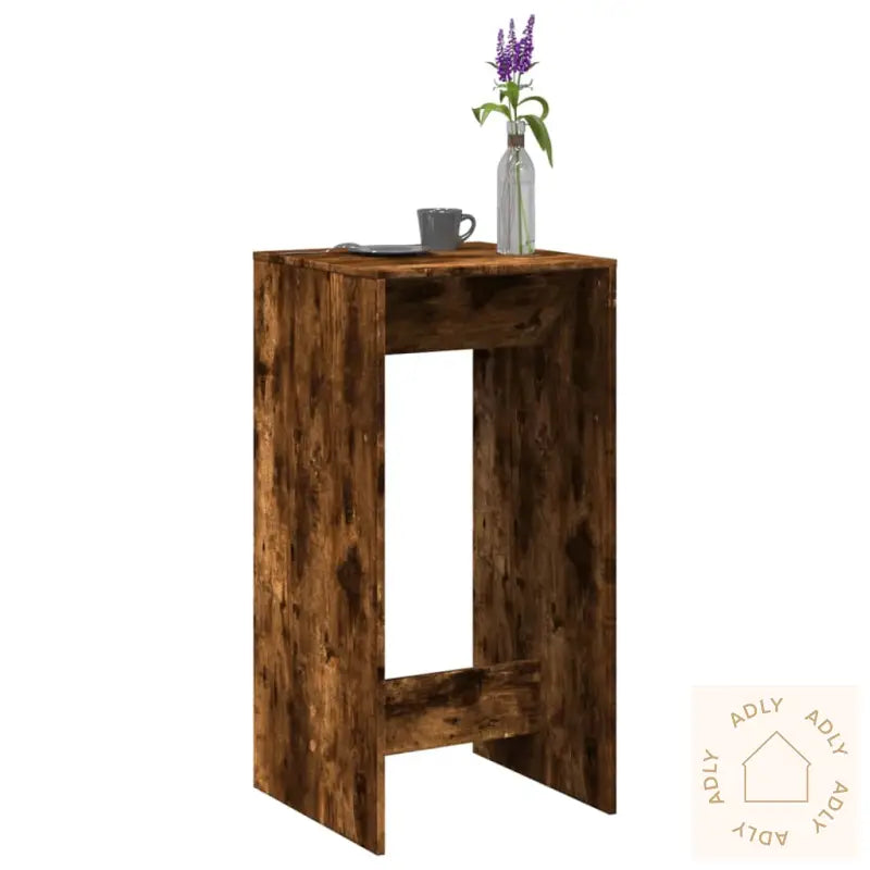 Barbord Røkt Eik 51X50X103,5 Cm Konstruert Tre