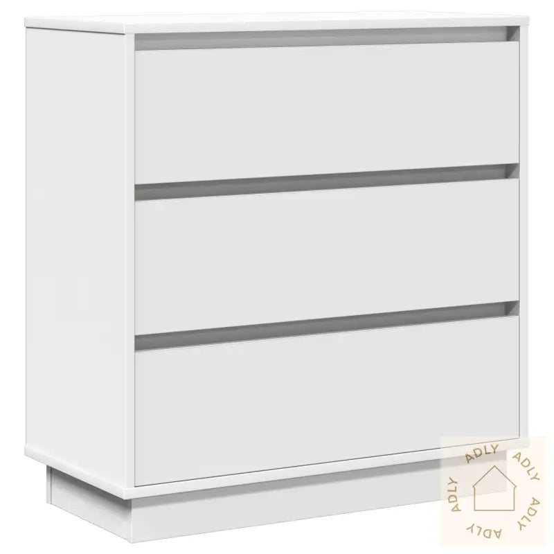 Nattbord Med Led Hvit 71X34,5X75 Cm Konstruert Tre