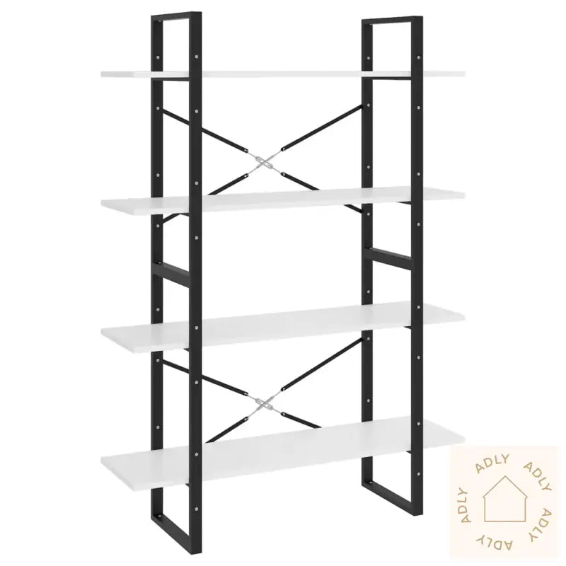 Bokhylle 4 Nivåer Hvit 100X30X140 Cm Konstruert Tre