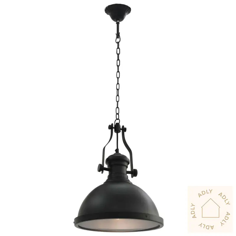 Taklampe Svart Rund E27