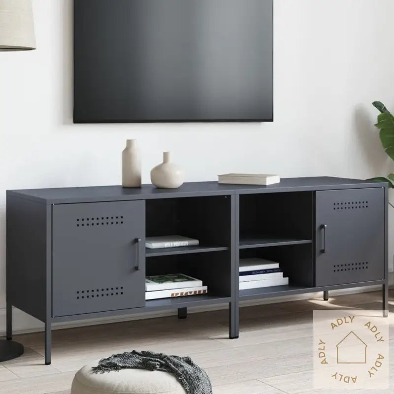 Tv-Benker 2 Stk Antrasitt 68X39X50,5 Cm Stål