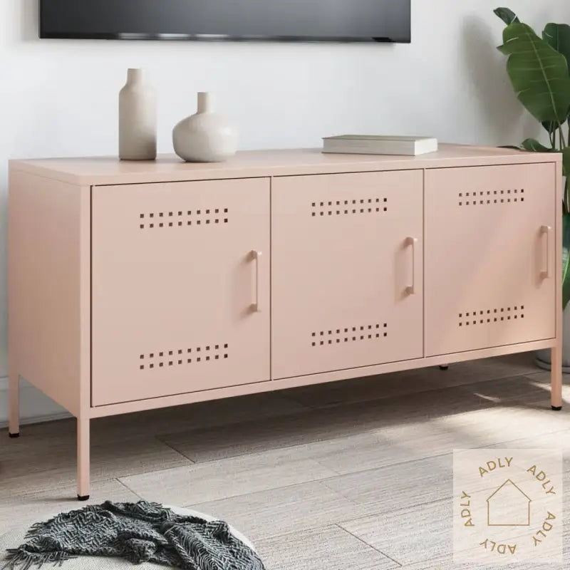 Tv-Benk Rosa 100,5X39X50,5 Cm Stål