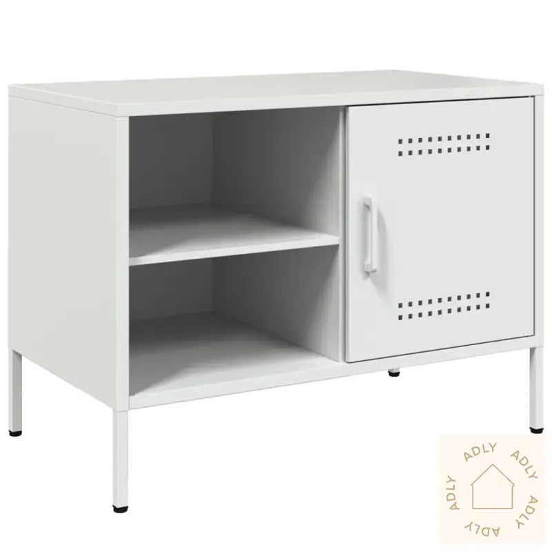 Tv-Benk Hvit 68X39X50,5 Cm Stål