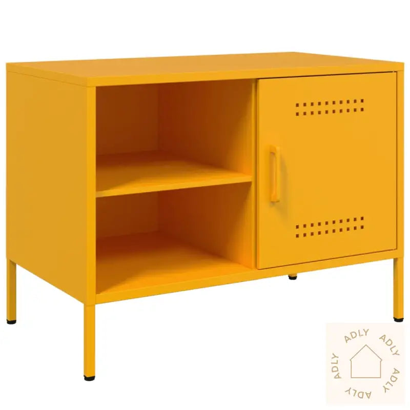 Tv-Benk Sennepsgul 68X39X50,5 Cm Stål