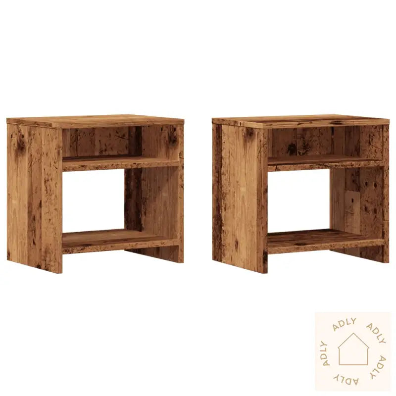 Nattbord 2 Stk Gammelt Tre 40X30X40 Cm Konstruert Tre