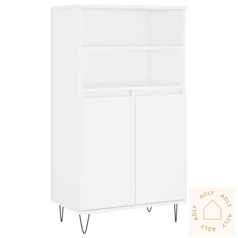 Highboard Hvit 60X36X110 Cm Konstruert Tre