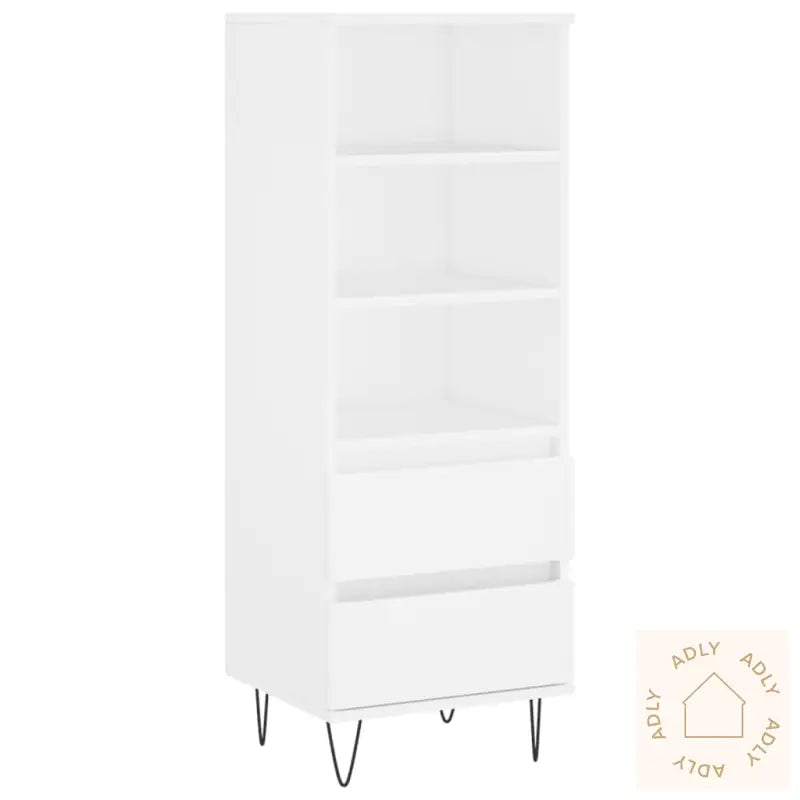 Highboard Hvit 40X36X110 Cm Konstruert Tre