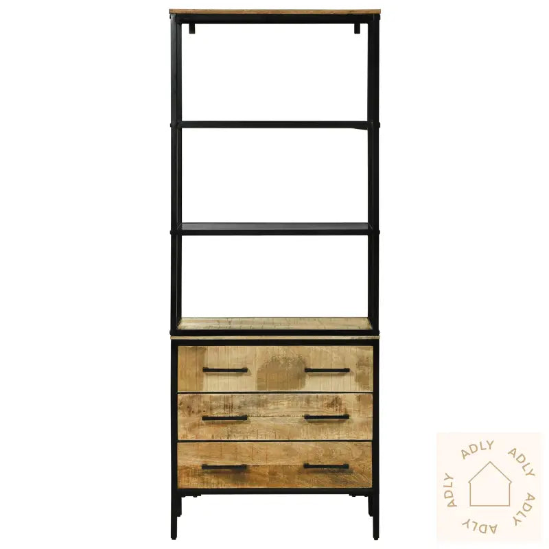 Høyskap 70X35X180 Cm Solid Råtre Mango