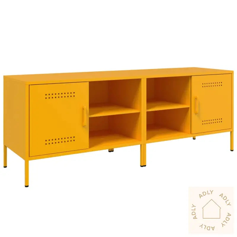 Tv-Benker 2 Stk Sennepsgul 68X39X50,5 Cm Stål