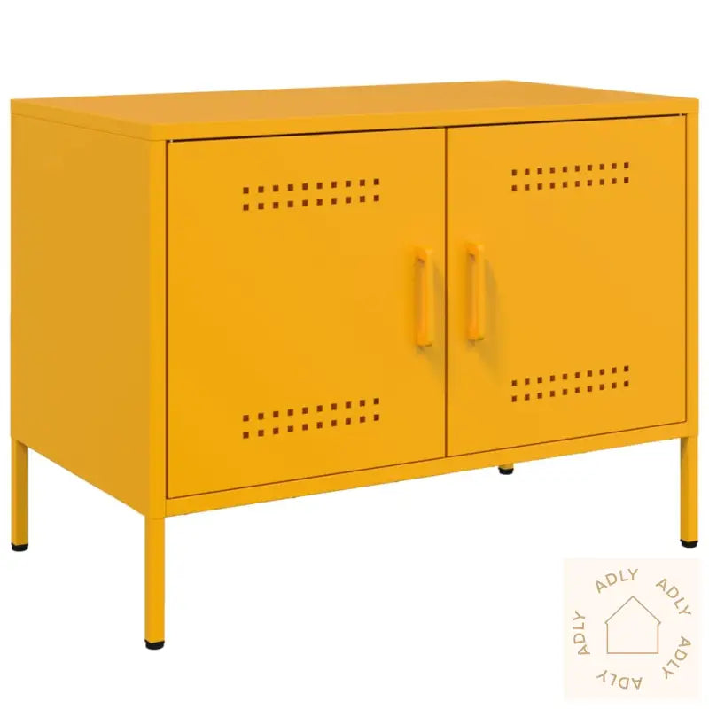 Tv-Benk Sennepsgul 68X39X50,5 Cm Stål