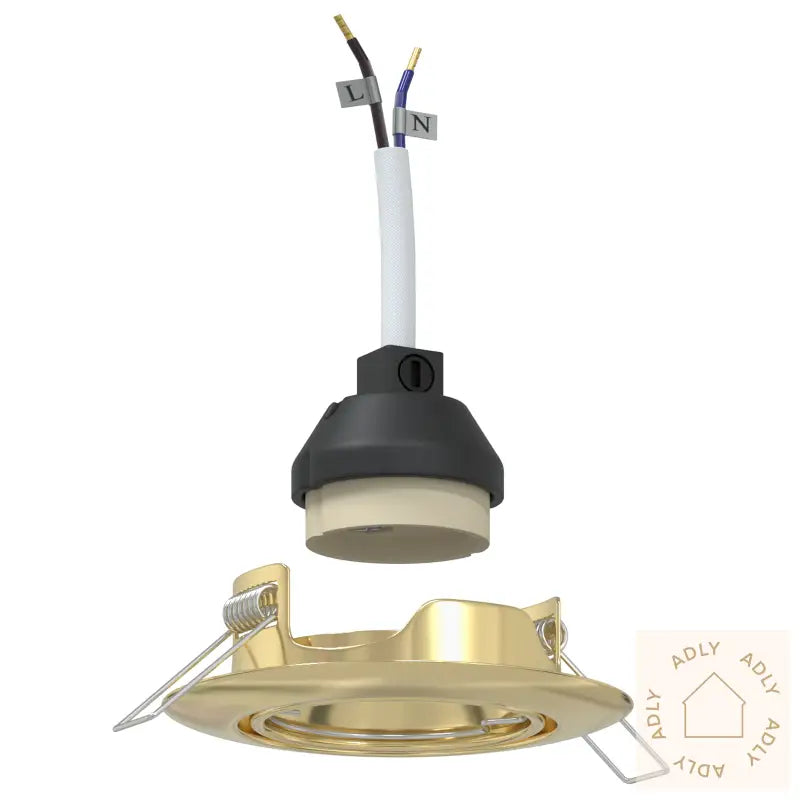 Innfelte Spotlights 24 Stk Runde Gu10 Gull Ø90 Mm Stål