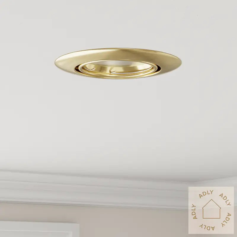 Innfelte Spotlights 24 Stk Runde Gu10 Gull Ø90 Mm Stål