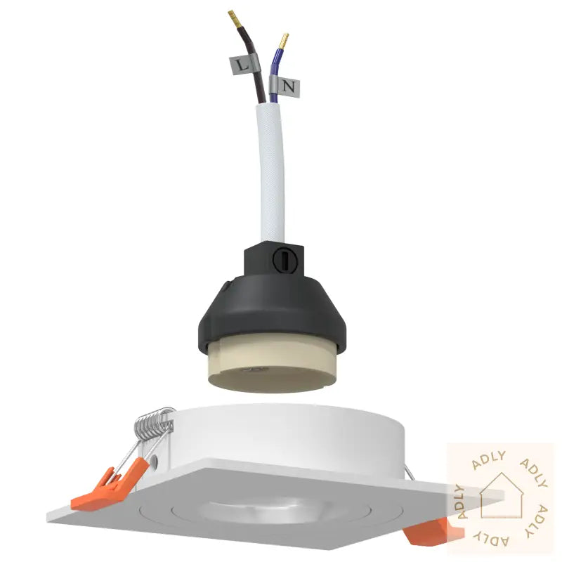 Innpakkede Spotlights 12 Stk Firkantet Gu10 Hvit 91X91 Mm