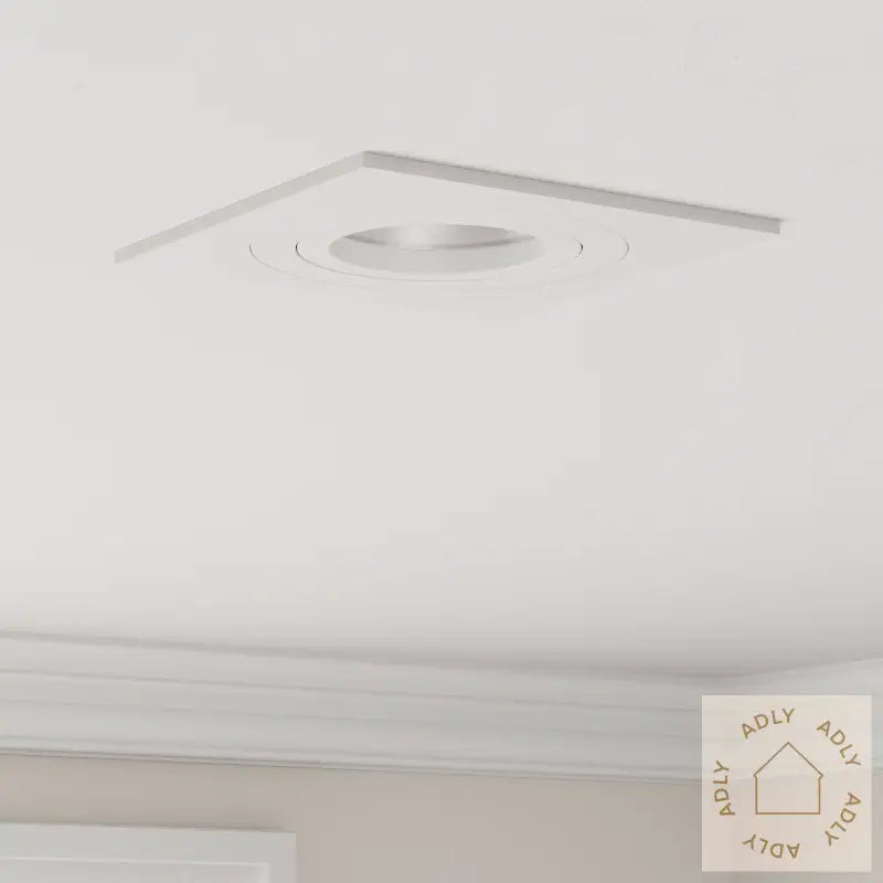 Innpakkede Spotlights 12 Stk Firkantet Gu10 Hvit 91X91 Mm