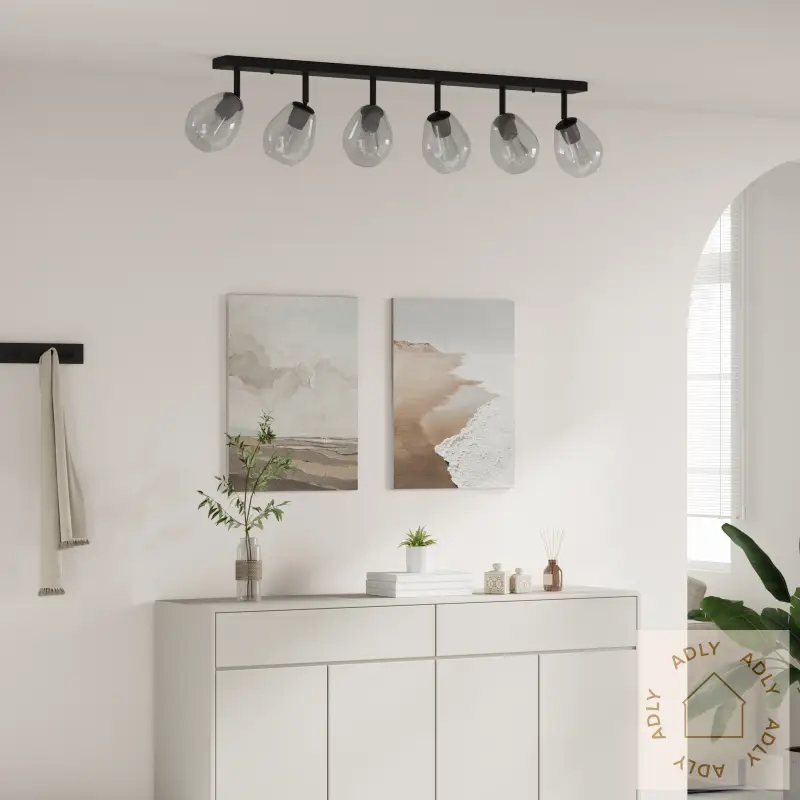 Taklamper Med Justerbar Glassekslampe I Antrasitt E27