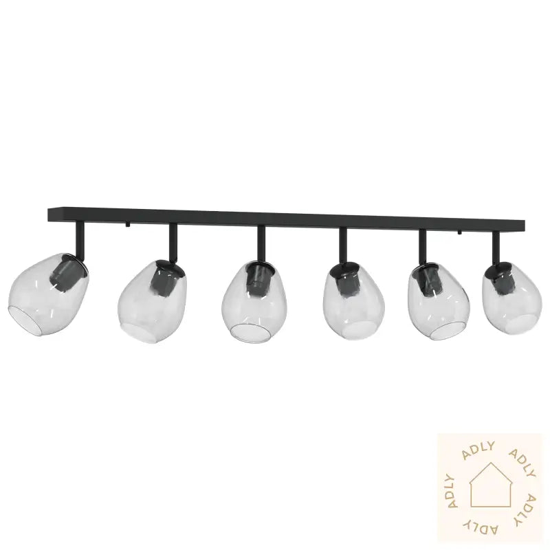 Taklamper Med Justerbar Glassekslampe I Antrasitt E27