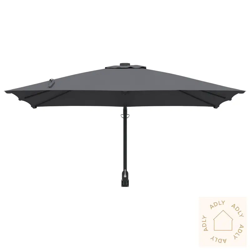 Uteparasoll Antrasitt Polyester, Pulverlakkert Stål Stor