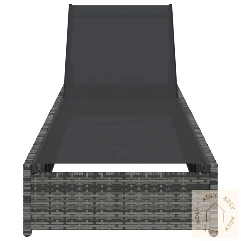 Solstol Grå 60X200X27 Cm Poly Rattan