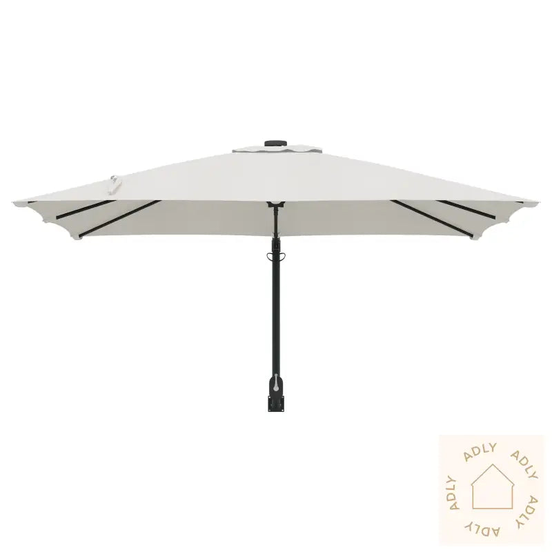 Uteplassparasoll Sand Polyester, Aluminium Stor Sammenleggbar