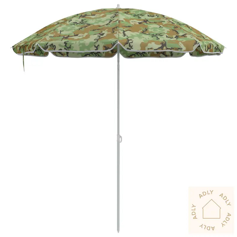 Strandparasol Med Metallstang Kamuflasje 161X193 Cm Polyester