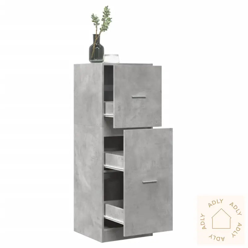Apotekskap Betonggrå 40X41X118 Cm Konstruert Tre