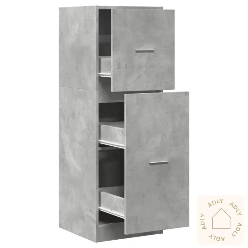 Apotekskap Betonggrå 40X41X118 Cm Konstruert Tre