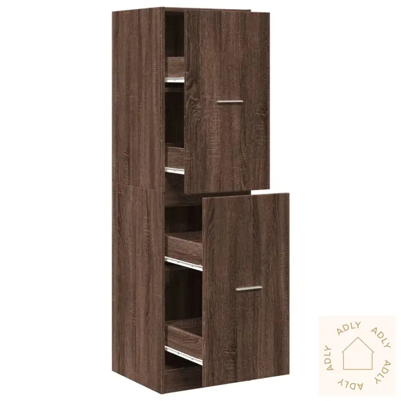 Apotekskap Brun Eik 40X41X144,5 Cm Konstruert Tre