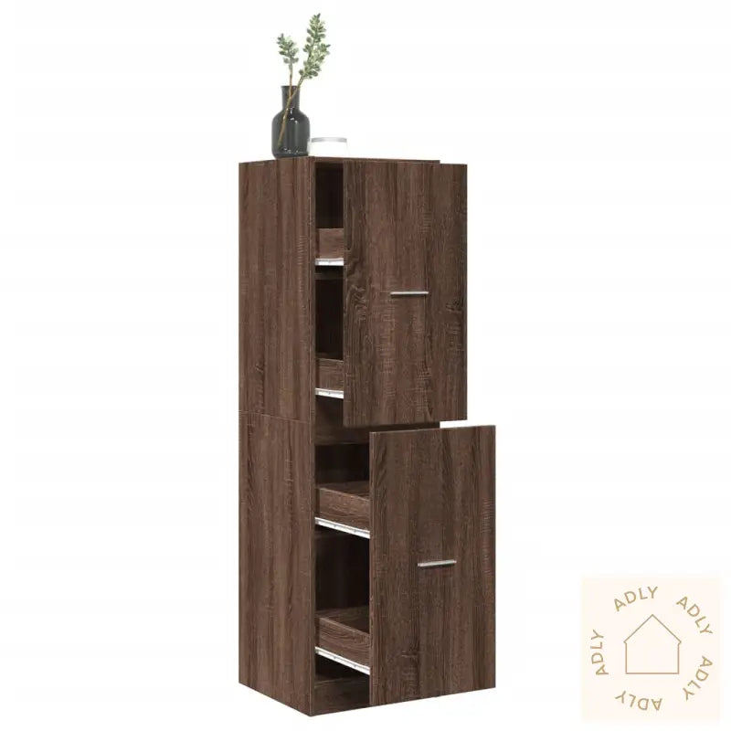 Apotekskap Brun Eik 40X41X144,5 Cm Konstruert Tre