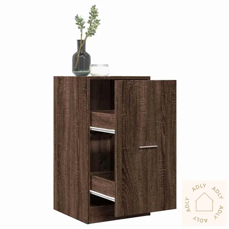 Apotekskap Brun Eik 40X41X77,5 Cm Konstruert Tre