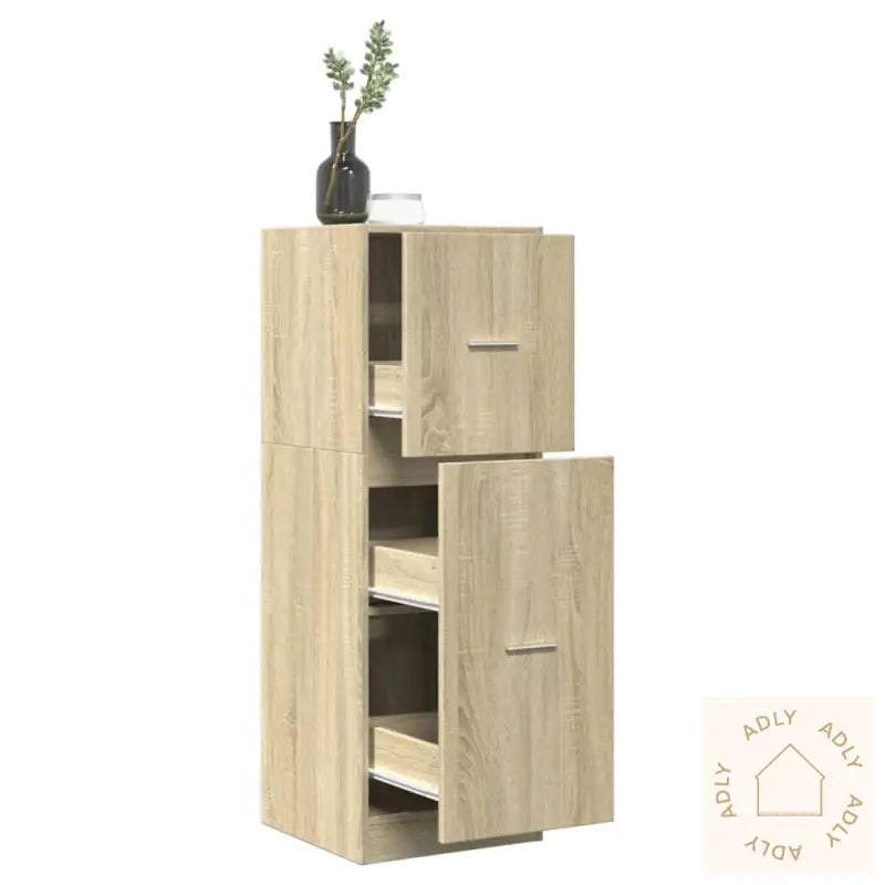 Apotekskap Sonoma Eik 40X41X118 Cm Konstruert Tre