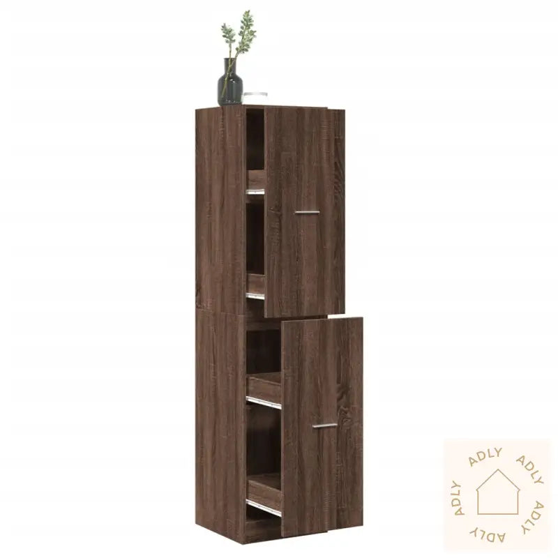Apotekskap Brun Eik 40X41X174,5 Cm Konstruert Tre