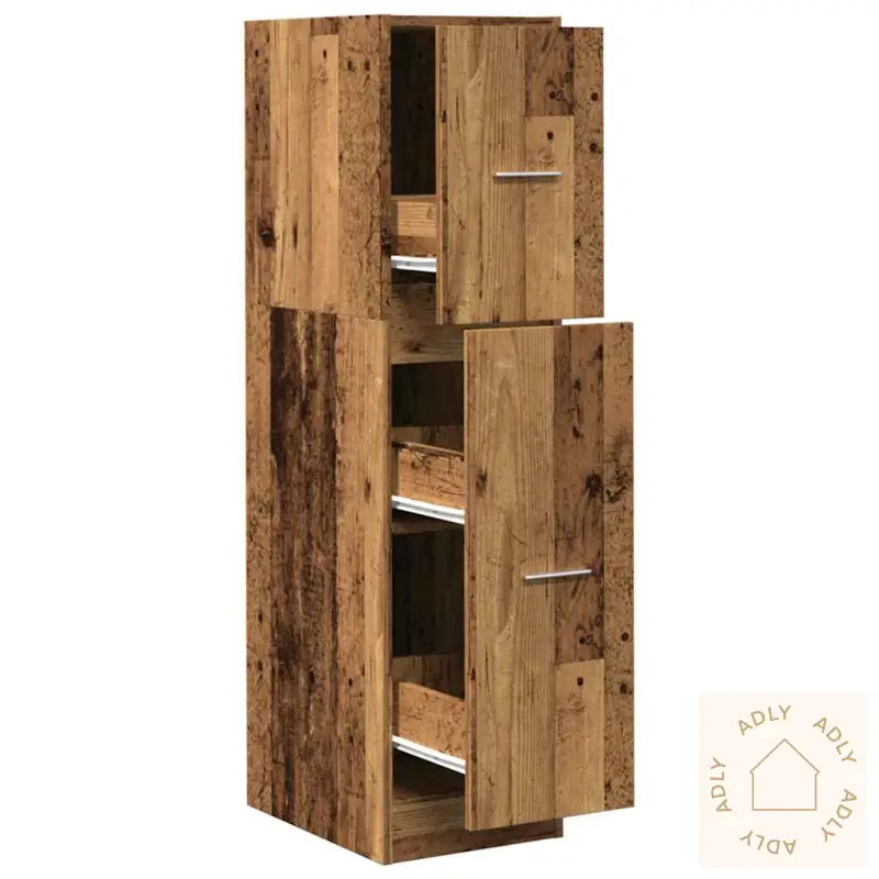 Apotekskap Gammelt Tre 30X41X118 Cm Konstruert Tre
